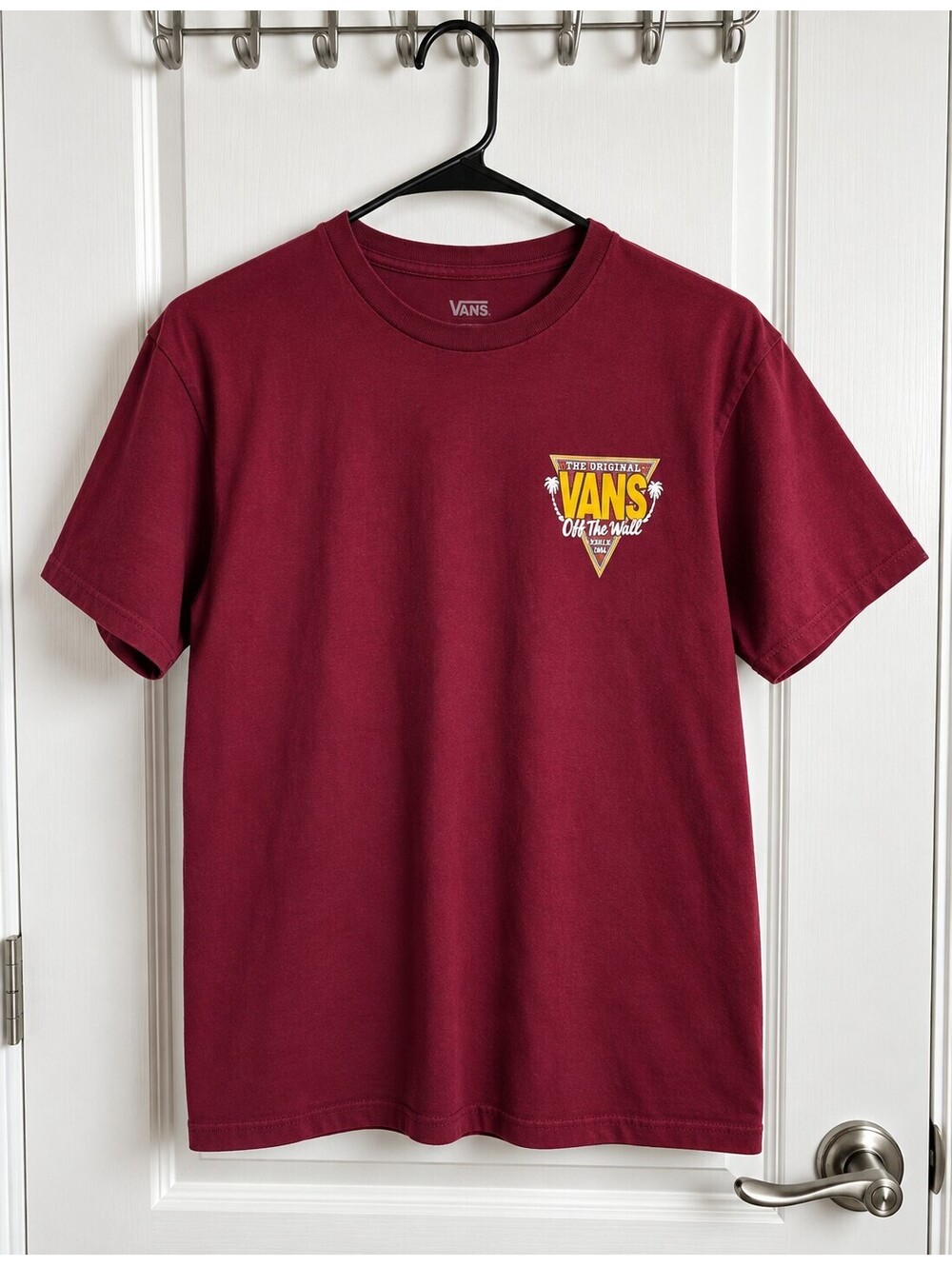 Vans Off The Wall Original Burgundy Graphic T-Shirt – Men's Medium